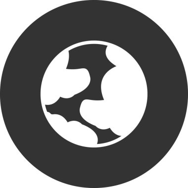 Gezegen Dünya ikon vektör illüstrasyonu