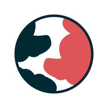 Gezegen Dünya ikon vektör illüstrasyonu