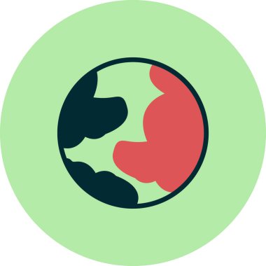 Gezegen Dünya ikon vektör illüstrasyonu