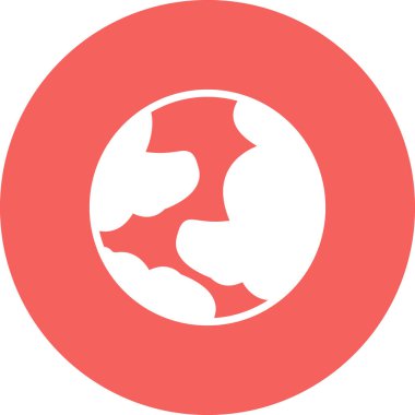 Gezegen Dünya ikon vektör illüstrasyonu