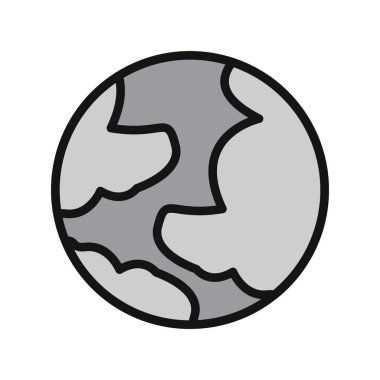 Gezegen Dünya ikon vektör illüstrasyonu