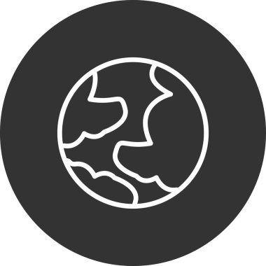 Gezegen Dünya ikon vektör illüstrasyonu