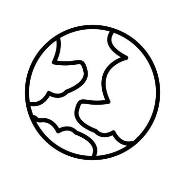 Gezegen Dünya ikon vektör illüstrasyonu