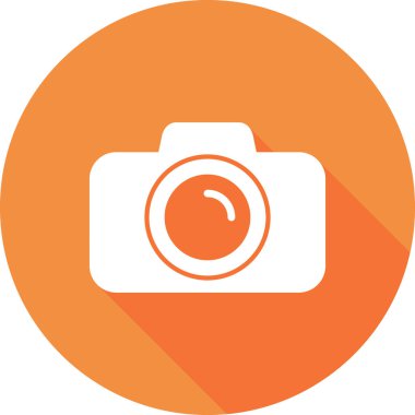 Kamera simgesi vektörü. düz biçim.