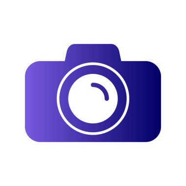 Kamera simgesi vektörü. düz biçim.