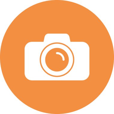 Kamera simgesi vektörü. düz biçim.