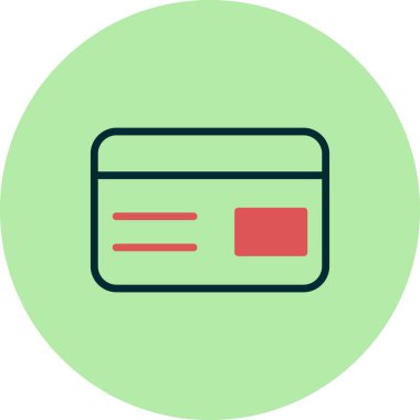 Kredi kartı vektör resimleme simgesi 