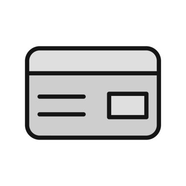 Kredi kartıyla. Basit vektör illüstrasyonu
