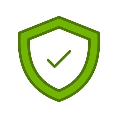 İşaretli simge vektör illüstrasyon tasarımlı kalkan 