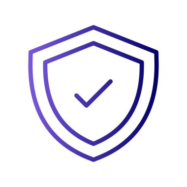 İşaretli simge vektör illüstrasyon tasarımlı kalkan 