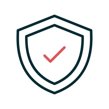 İşaretli simge vektör illüstrasyon tasarımlı kalkan 