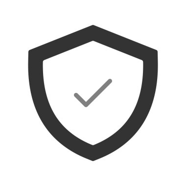 İşaretli simge vektör illüstrasyon tasarımlı kalkan 