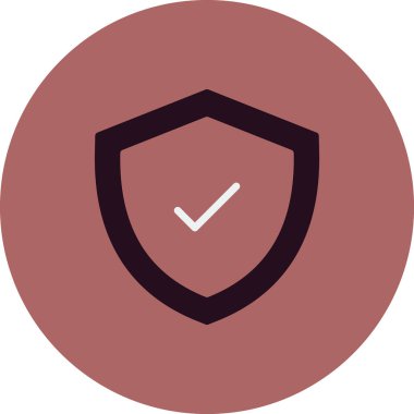 İşaretli simge vektör illüstrasyon tasarımlı kalkan 