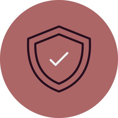 İşaretli simge vektör illüstrasyon tasarımlı kalkan 