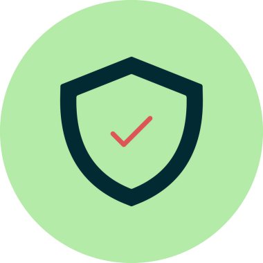 İşaretli simge vektör illüstrasyon tasarımlı kalkan 