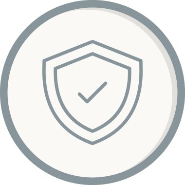 İşaretli simge vektör illüstrasyon tasarımlı kalkan 