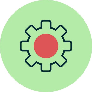 dişli simgesi vektör illüstrasyonu 