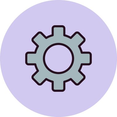 dişli simgesi vektör illüstrasyonu 