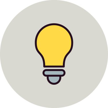 fikir vektör çizimi, ampul işareti