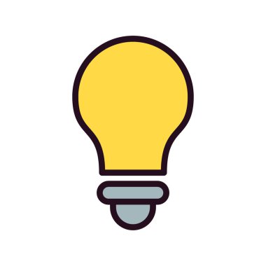 fikir vektör çizimi, ampul işareti