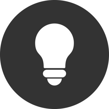 fikir vektör çizimi, ampul işareti