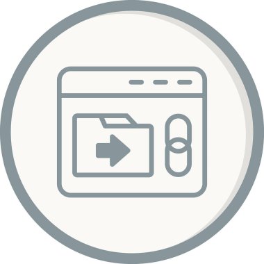 Arka Bağlantı simgesinin vektör illüstrasyonu