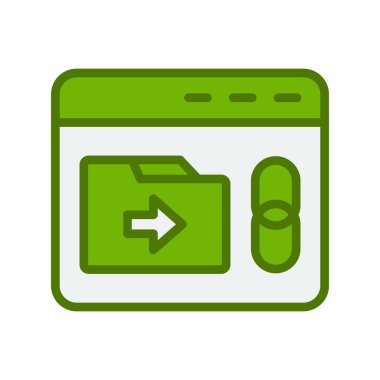 Arka Bağlantı simgesinin vektör illüstrasyonu