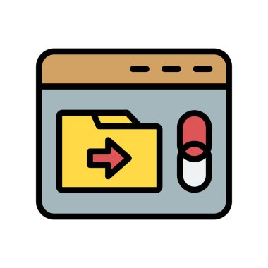 Arka Bağlantı simgesinin vektör illüstrasyonu