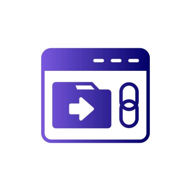 Arka Bağlantı simgesinin vektör illüstrasyonu