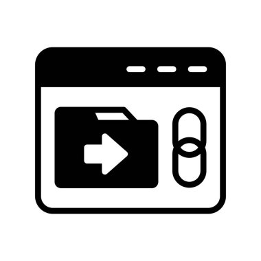 Arka Bağlantı simgesinin vektör illüstrasyonu