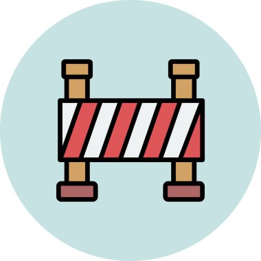 Bariyer simgesinin vektör illüstrasyonu