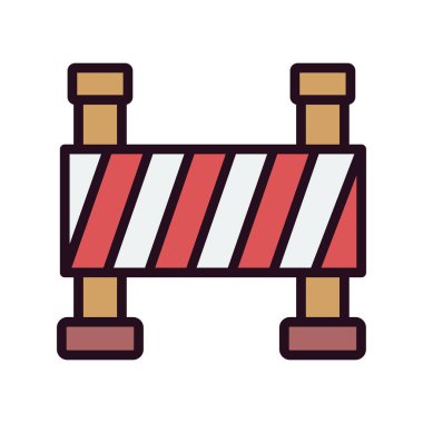 Bariyer simgesinin vektör illüstrasyonu