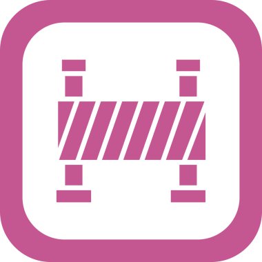 Bariyer simgesinin vektör illüstrasyonu