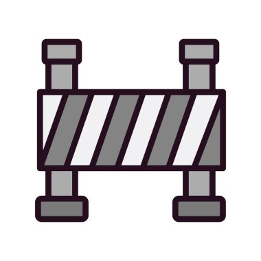 Bariyer simgesinin vektör illüstrasyonu