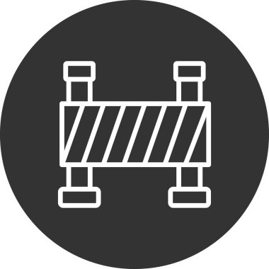 Bariyer simgesinin vektör illüstrasyonu