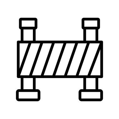 Bariyer simgesinin vektör illüstrasyonu