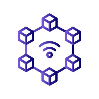 Blockchain simgesinin vektör illüstrasyonu