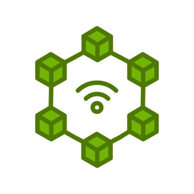 Blockchain simgesinin vektör illüstrasyonu