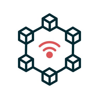 Blockchain simgesinin vektör illüstrasyonu