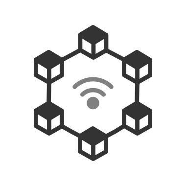 Blockchain simgesinin vektör illüstrasyonu