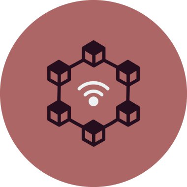 Blockchain simgesinin vektör illüstrasyonu