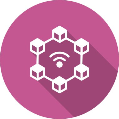 Blockchain simgesinin vektör illüstrasyonu