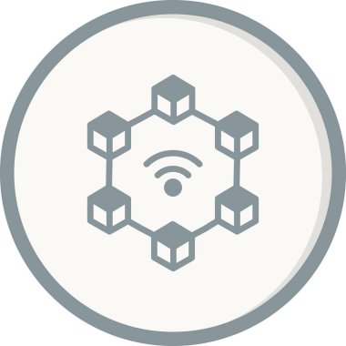 Blockchain simgesinin vektör illüstrasyonu