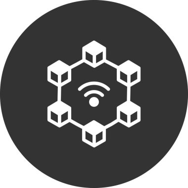 Blockchain simgesinin vektör illüstrasyonu