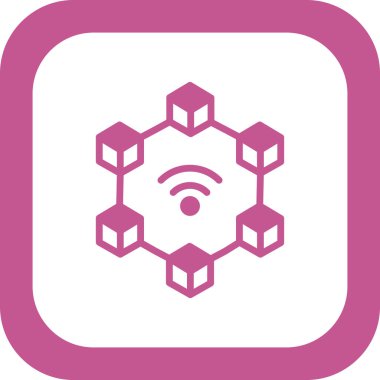 Blockchain simgesinin vektör illüstrasyonu