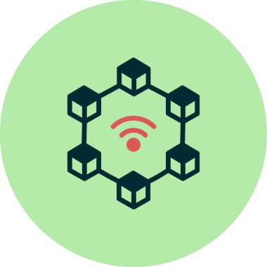 Blockchain simgesinin vektör illüstrasyonu