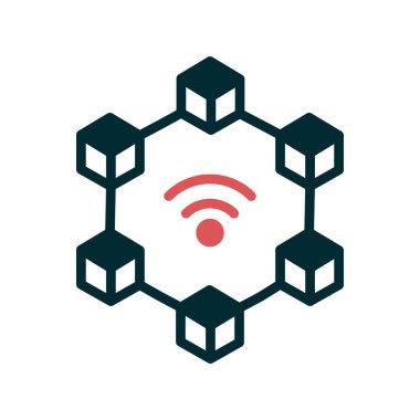 Blockchain simgesinin vektör illüstrasyonu