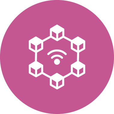 Blockchain simgesinin vektör illüstrasyonu