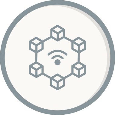 Blockchain simgesinin vektör illüstrasyonu