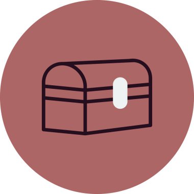 hazine sandığı simgesi vektörü